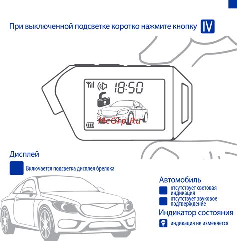Включение режима подсветки