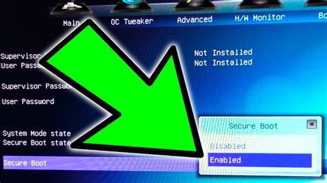 Включить Secure Boot