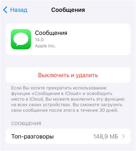Выход из учетной записи iCloud