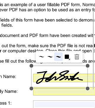 Добавьте свою подпись на страницу PDF