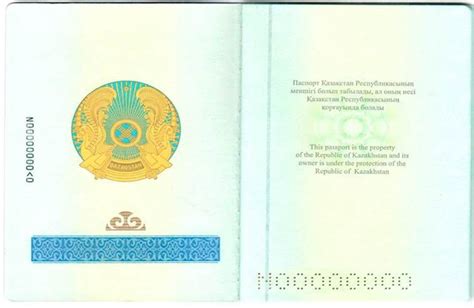 Информация о выдаче паспорта Казахстан