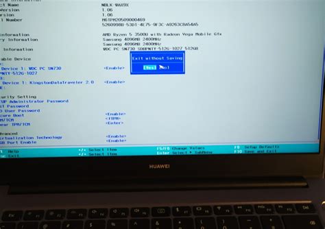 Как активировать advanced биос на ноутбуке Huawei
