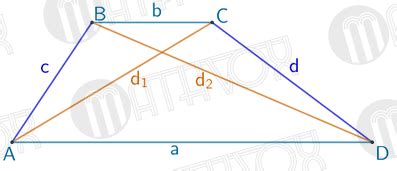 Метод 3: использование диагоналей трапеции