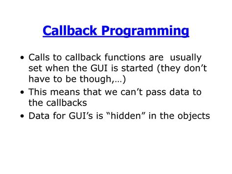 Назначение callback data
