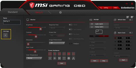Настройка монитора ноутбука MSI