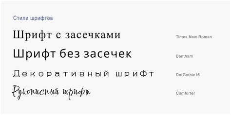 Настройка шрифтов и стилей