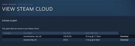 Облачные сохранения в Steam