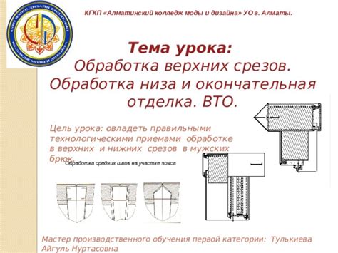 Окончательная обработка и отделка