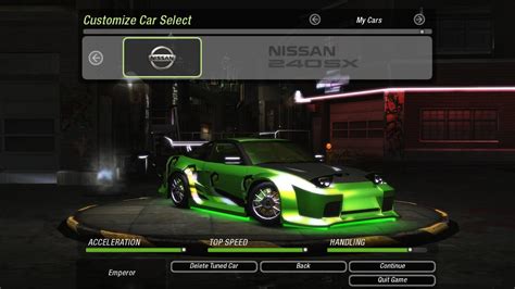 Основные принципы настройки Nissan 240SX в NFS Underground 2
