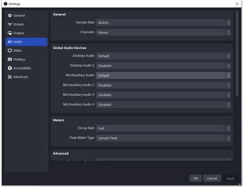 Откройте настройки аудио в Discord
