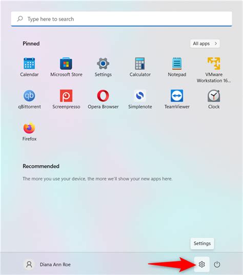 Откройте настройки Windows