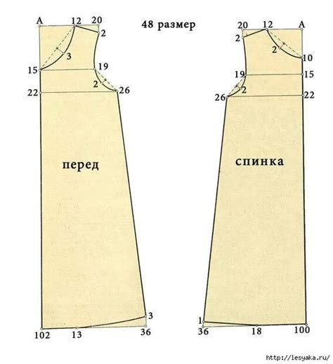 Подготовка к пошиву сорочки без рукавов