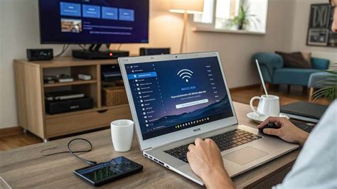 Подключение телевизора через кабель Ethernet или Wi-Fi
