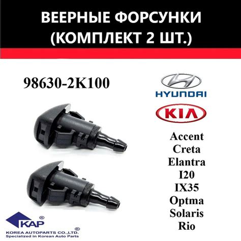Последствия неправильной регулировки форсунок омывателя лобового стекла Hyundai Solaris
