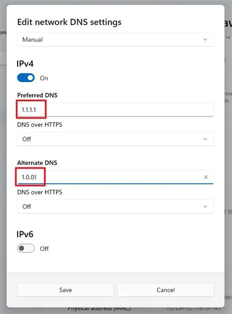 Проверка настройки DNS-протокола в браузере