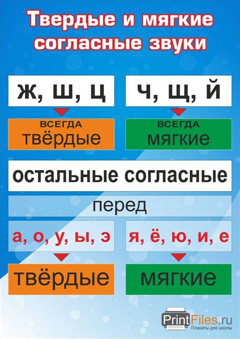 Различия между мягкими и твердыми согласными