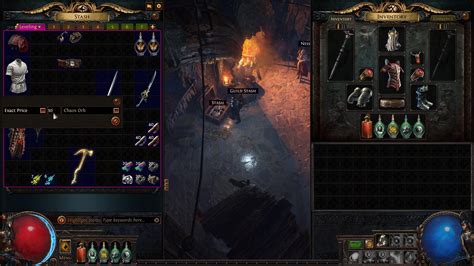 Снятие влияния из предмета в игре Path of Exile
