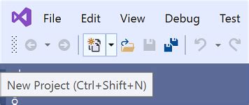 Создание нового проекта в Visual Studio