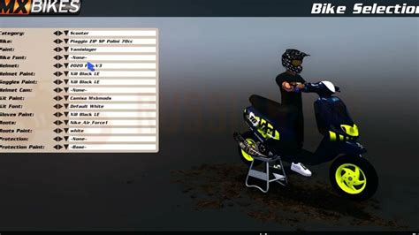 Требования для установки скутера в игре MX Bikes