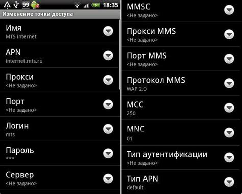 Шаг 3: Настройка APN в телефоне Миртелеком для доступа к интернету